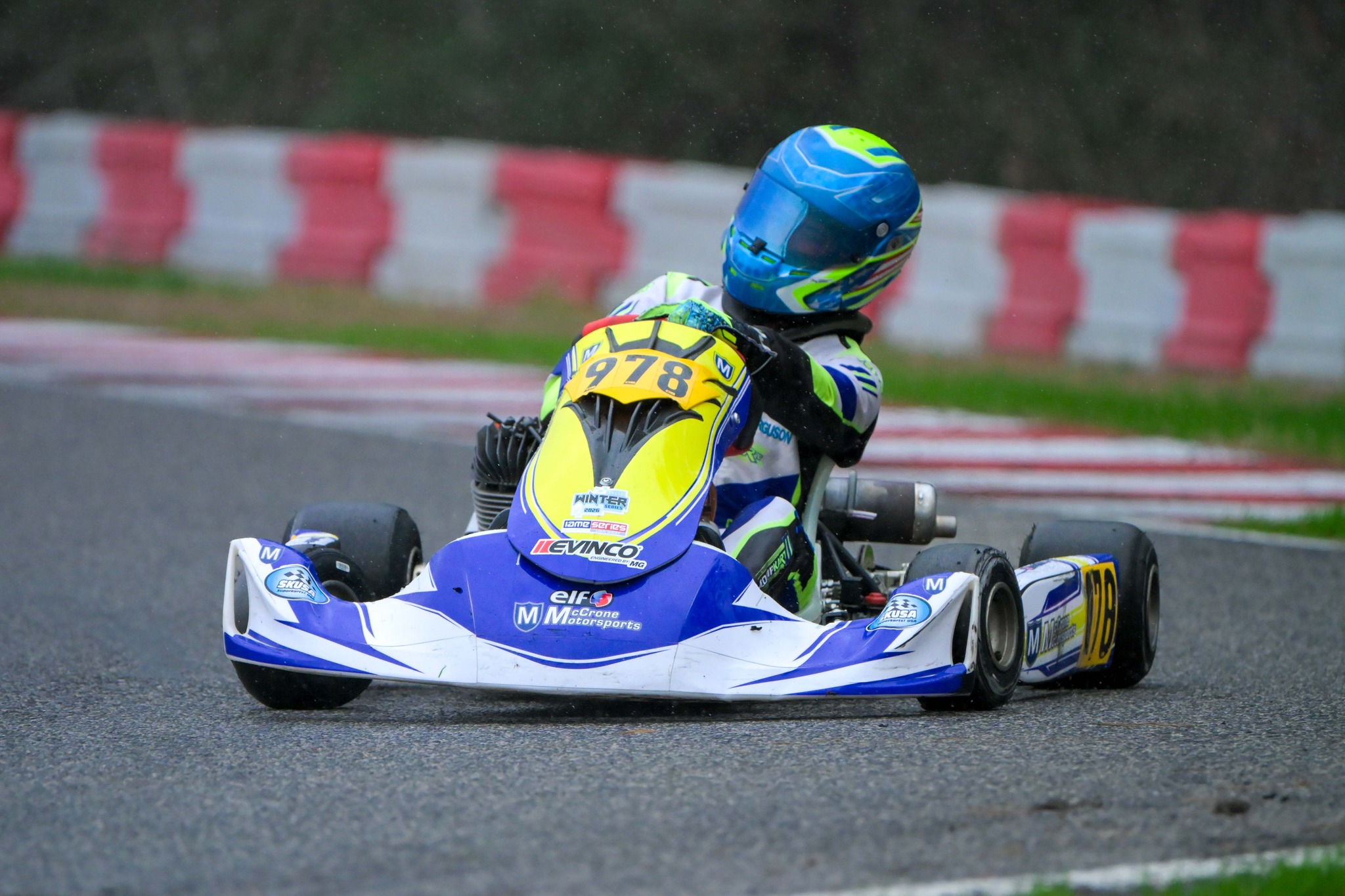 Derek Wargo racing at the SKUSA Winter Series for McCrone Motorsports